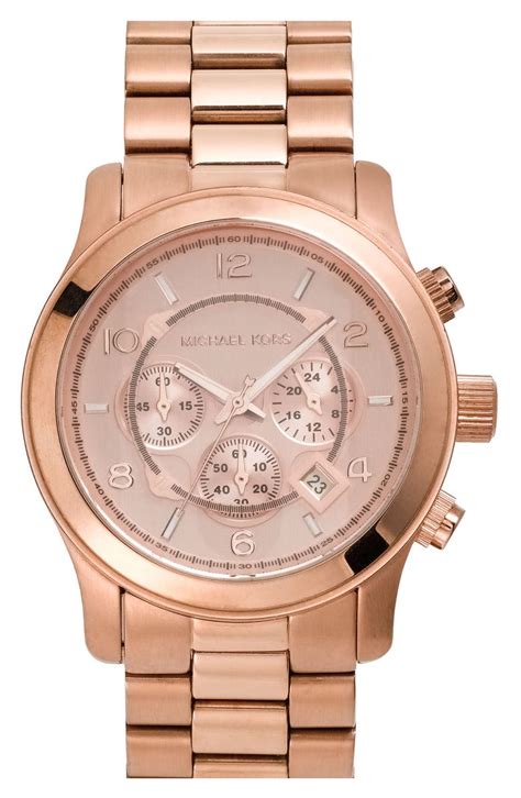 rose gold runaway men watch michael kors|Michael Kors gold tone watch.